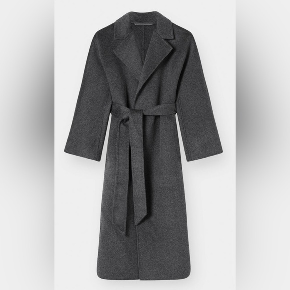 The Curated Classic Charcoal Grey Cashmere Coat, Size M - Picture 1 of 13